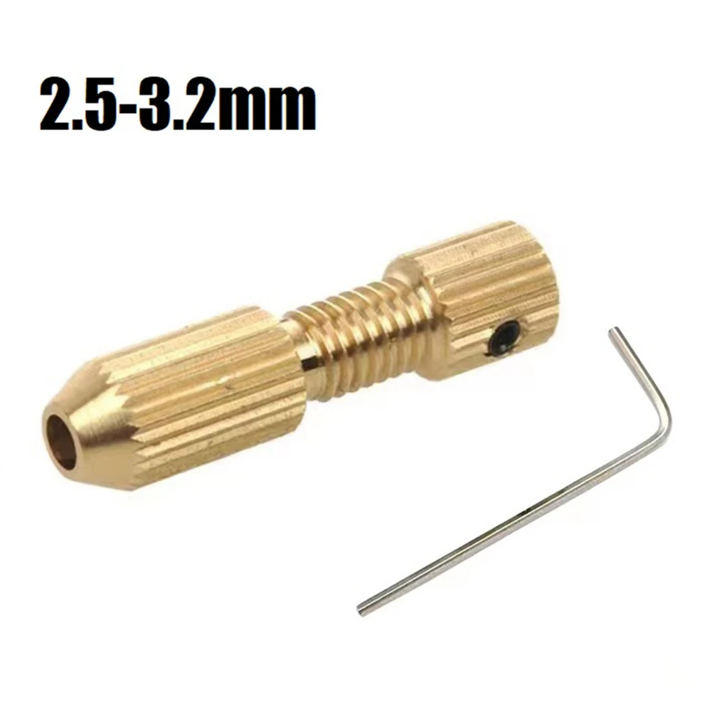 Drill Collet 2pcs/set Brass Chucks 2.0mm Shaft Hole Brass Motor Shaft Clamp For Electric Motor Shaft Drill Bit Tool Chuck Adapte smile