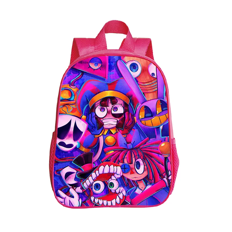 3D The Amazing Digital Circus Backpacks Kindergarten Bags Waterproof Pink Bookbag Boys Girls School Bags Kids Anime Backpack