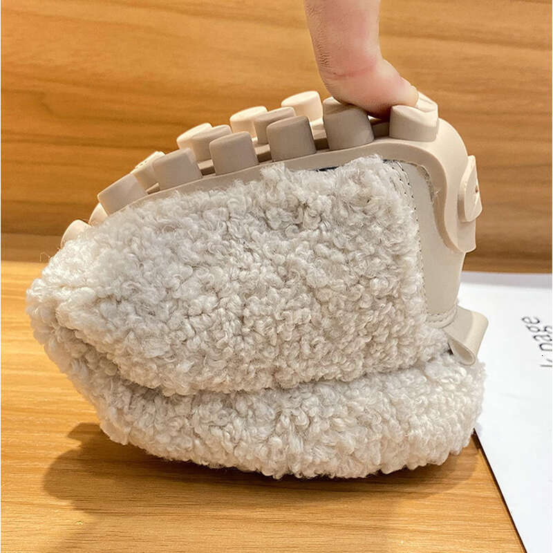 Plus Size Women Shearg Flats Furry Lambswool Mocasines Mujer Warm Cotton Shoes Ladies Slip On Sheep Fur ed Loafers Winter