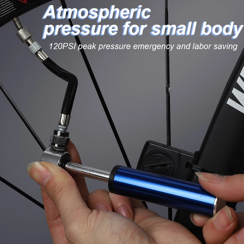 1/2PCS Portable Mini Bike Bicycle Pump Aluminum Alloy Cycling Hand Air Pump Ball Tire Inflator Schrader Presta Valve MTB Road