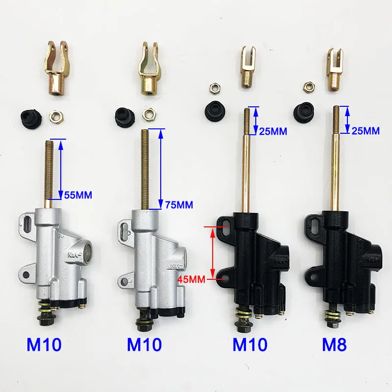 10mmOR8mm BLACK and white REAR PIT DIRT BIKE ATV HYDRAULIC BRAKE MASTER CYLINDER 110cc 125cc 140cc 150cc PITBIKE
