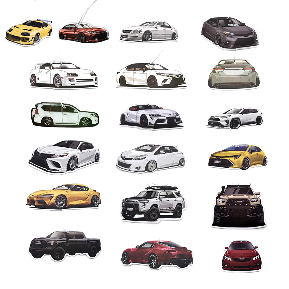 Air Newest Freshener Car JDM Racing Style Car Rear View Mirrow Hanging ddmysmile Pendent Soild Paper For TOYTA Camry Reiz Supra Corolla Smile