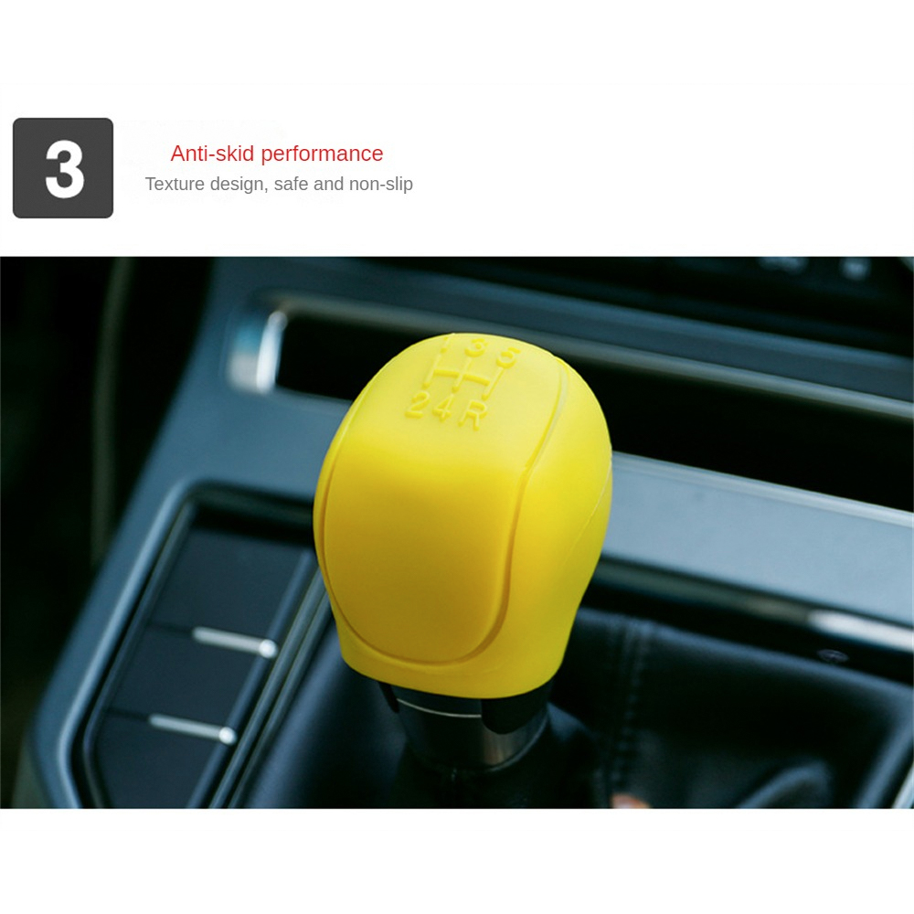 Cover Handle 1/2PCS Brake Premium Portable Knob Cover Silicone Car Gear Head Cover Knob smile