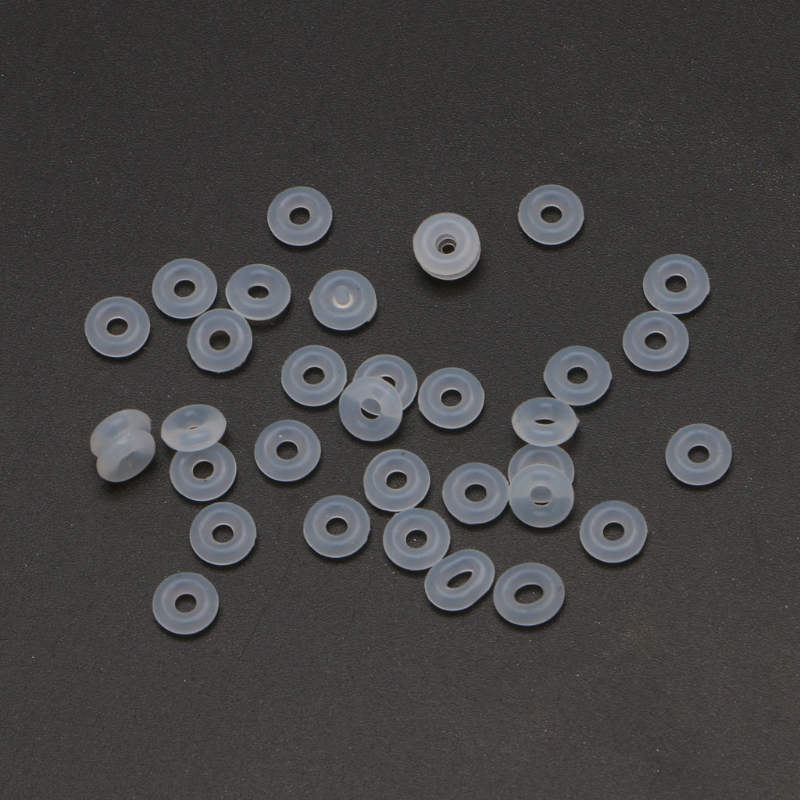 Silicone Rubber Stoppers Ring Bead Charms Bracelets Compatible for Use Alone or with Clip Lock Spacer Charm Beads 100Pcs