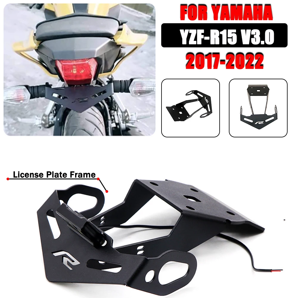 MTKRACING For YAMAHA YZF R15 V3 V3.0 Tail Tidy Fender Rear Support License Plate Frame Rear Card 2017 2018 2019 2020 2021 2022