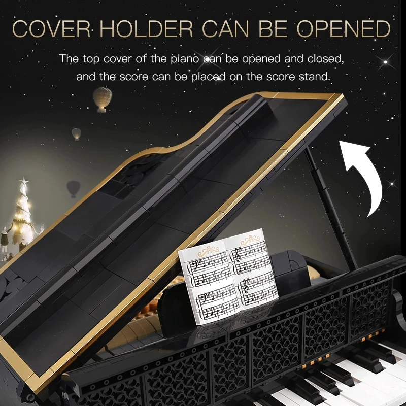 XQGQ01 MOC-13192 Creative Toys The 21323 App Control Motorized Playable Grand Piano Set Kids Toys Building Blocks Christmas Gift