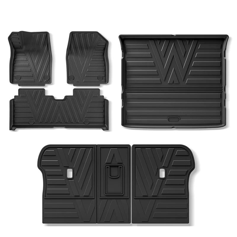 Car Trunk Mat TPE Car Floor Mats for KIA 2022-2023 EV6 All Weather Rear Trunk Protector Pad Cargo Liner Seat Back Anti Dirty Pad