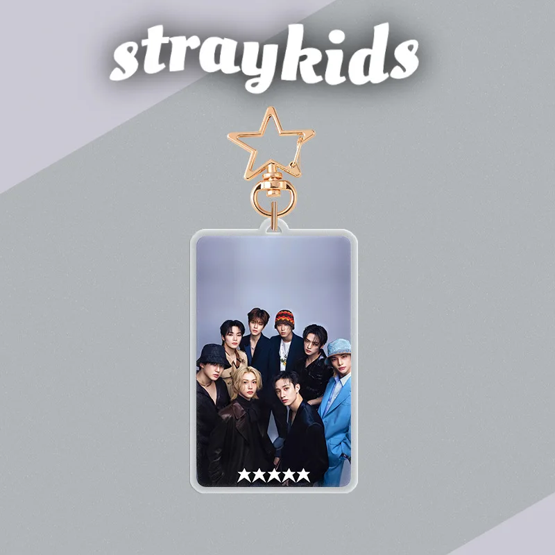 KPOP Album Korean Stray-Kid 5-STAR Series Member Keychain HyunJin Felix Fans Bag Pendant Car Keyring for Friends Gift smile