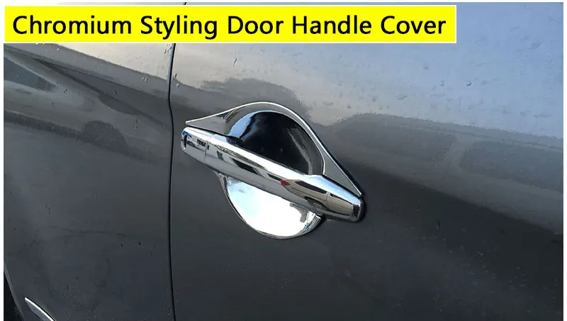 Mitsubishi 2010 for ASX - 2017 Chrome Door Handle Cover 2011 2012 2013 2014 2015 2016 Accessories Car Stickers Car Styling smile -