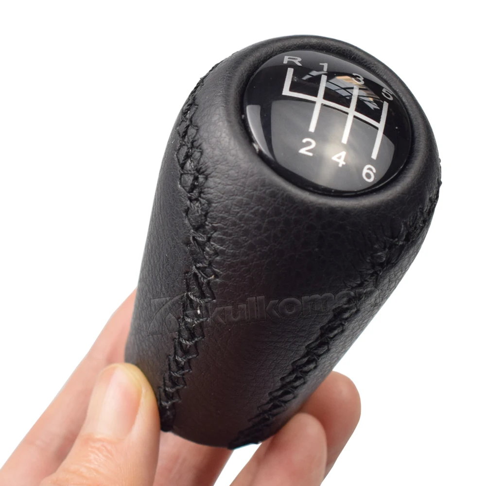 Shift Knob Gear 5/6-Speed For MAZDA 3 BK BL 5 CR CW 6 II GH CX-7 ER MX-5 NC III MT Leather Shifter Lever Arm Stick Headball New smile MX-