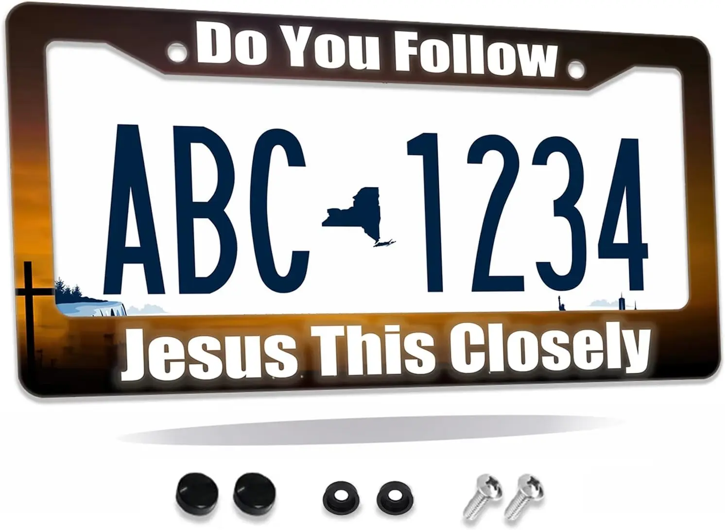 Plate ddmysmile Do License Frame You Follow Jesus This Closely Car Cover Tag Holder Frames Aluminum License Plate Cover For Standard Us Smile