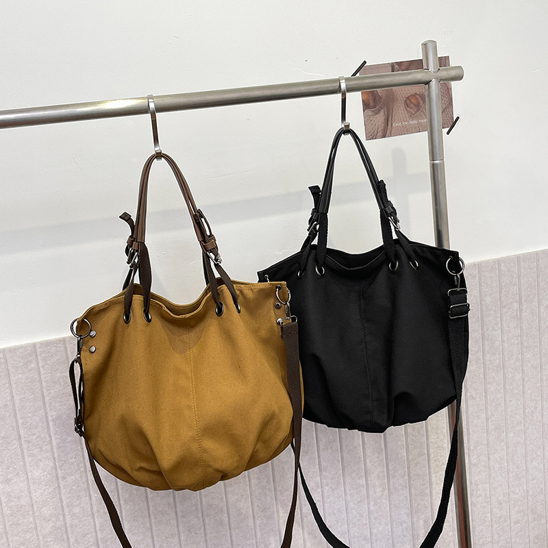 2025 Designer 2024 Lazy Style 3 Large Capacity workwear Canvas Multi functional Shoulder Crossbody Student Commuter Handheld Tote Bag