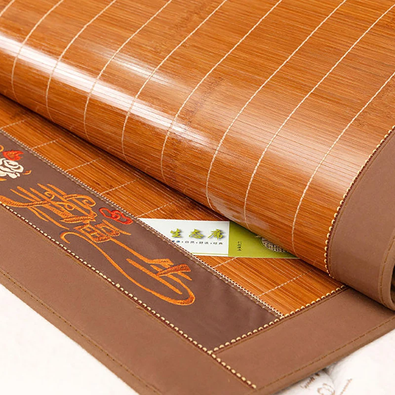 summer mat Mat bamboo straw mat household double-sided ice silk mat dual-use summer student dormitory bed mat smile