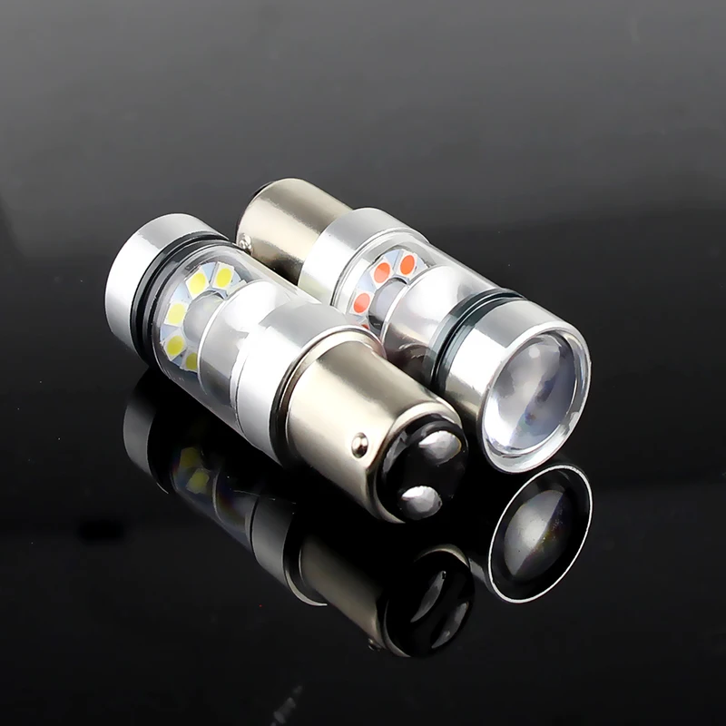 2pcs LED Brake Light Blub Lamp P21/5W 1157 BAY15D Canbus For Peugeot 106 206 306 308 SW 3008 MPV 406 407 408 2010-2016