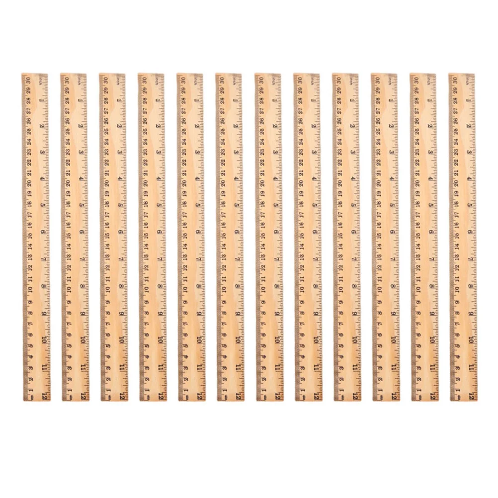 Household Tools Pcs 12 Drawing Straight Ruler Student Gift Engineer Ruler Quilting Rulers Handmade Bookmark Manual Wooden Ruler smile