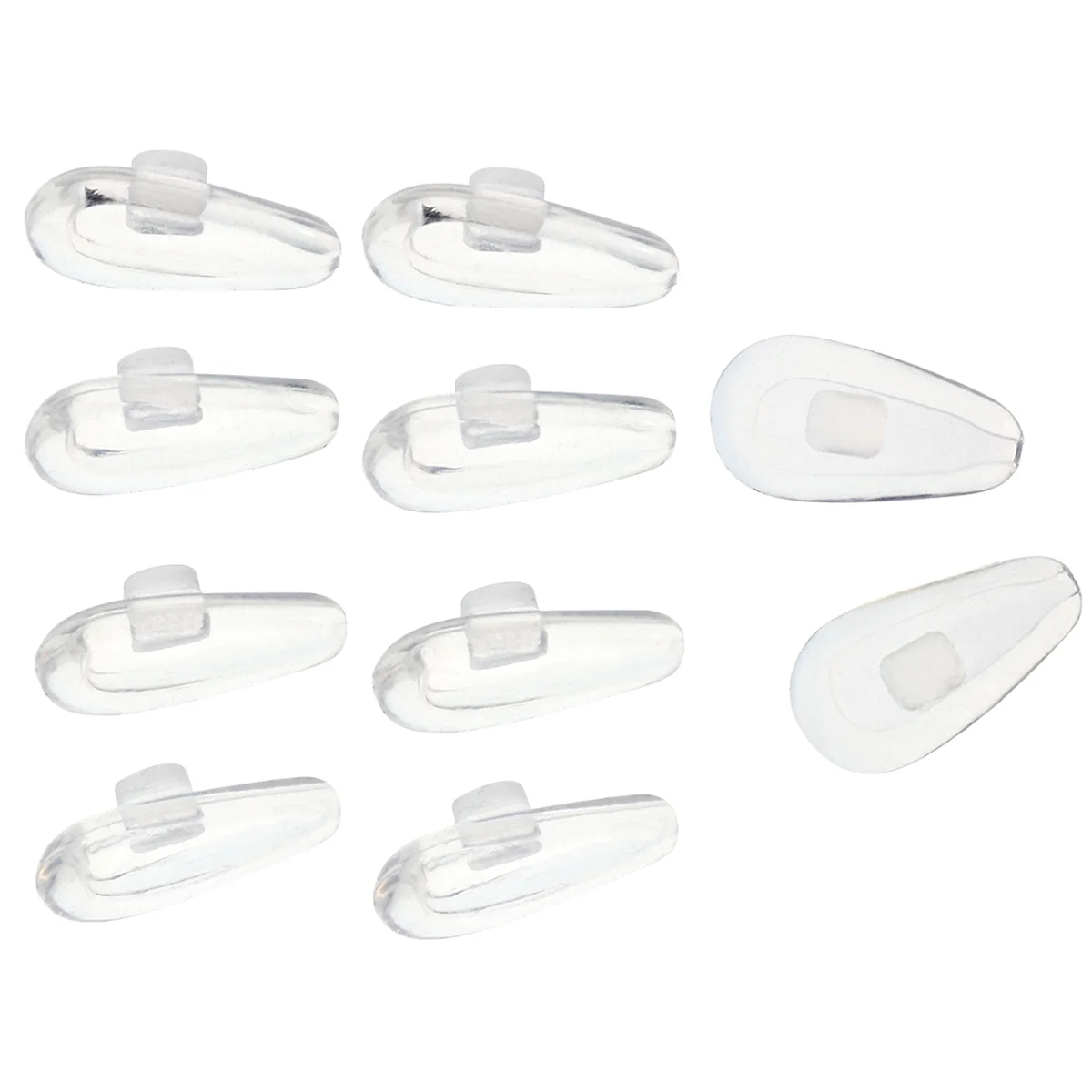 new 12 Pairs Eyeglass 2025 Nose Pads Oval Slot Soft Silicone Anti-Slip Nose Pad for Sunglasses Spectacles (White)