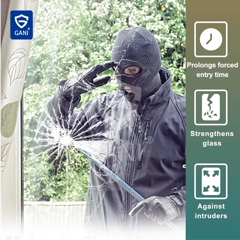 Clear 2mil 4mil Explosion-proof 8mil 12mil Premium Window Film Furniture Home Decor Garden Security Safety Glass Film Tempered smile