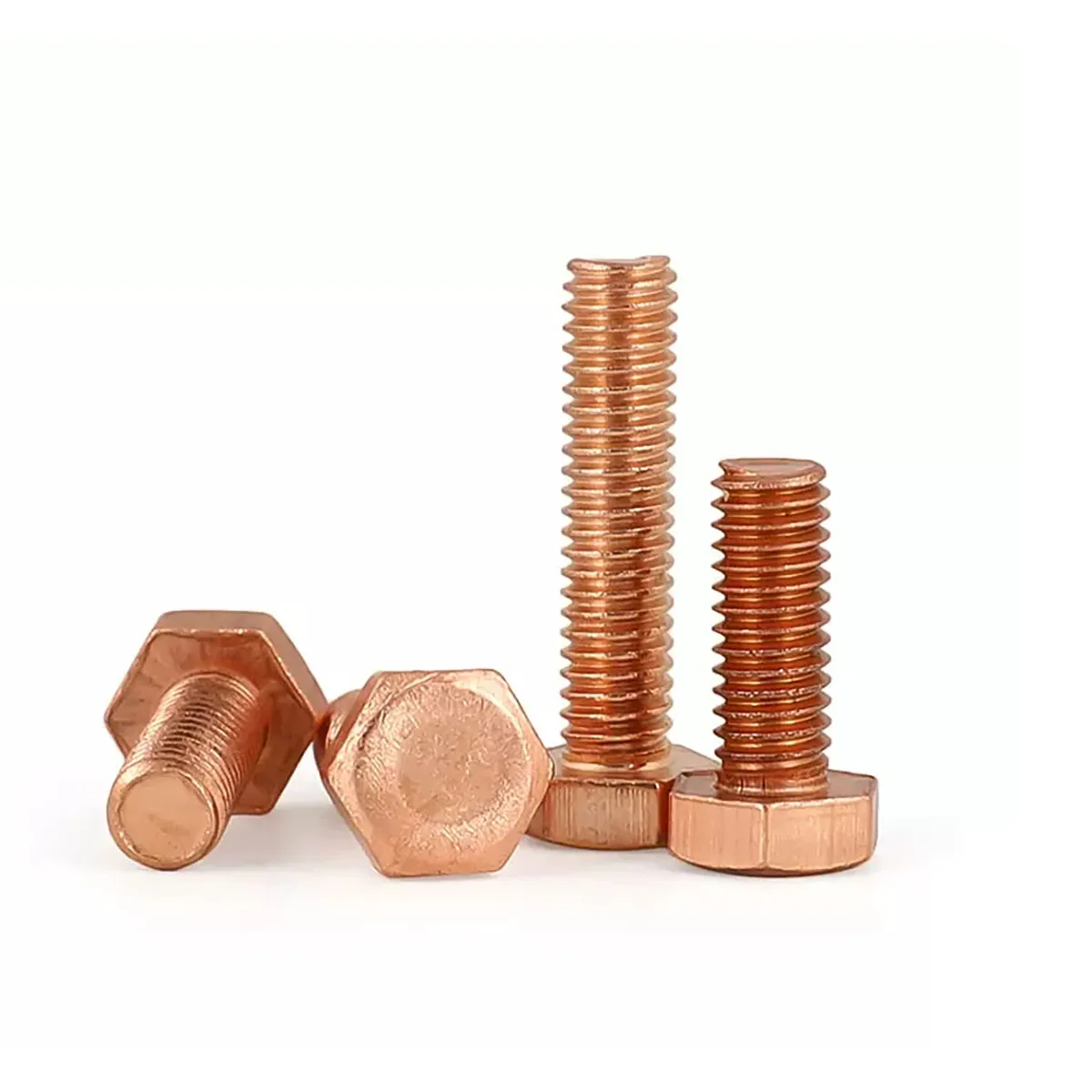 Hexagonal Red Copper Outer Screw/Electrolytic Copper Bolt M3-M14 smile