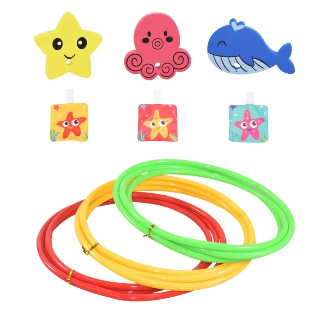 Beach 1/3Pcs Pool Summer Accessories Sinking Pool Toy Safety Training Dive Ring Set Swimming Pool Ring Swimming Aid ddmysmile Ring Smile