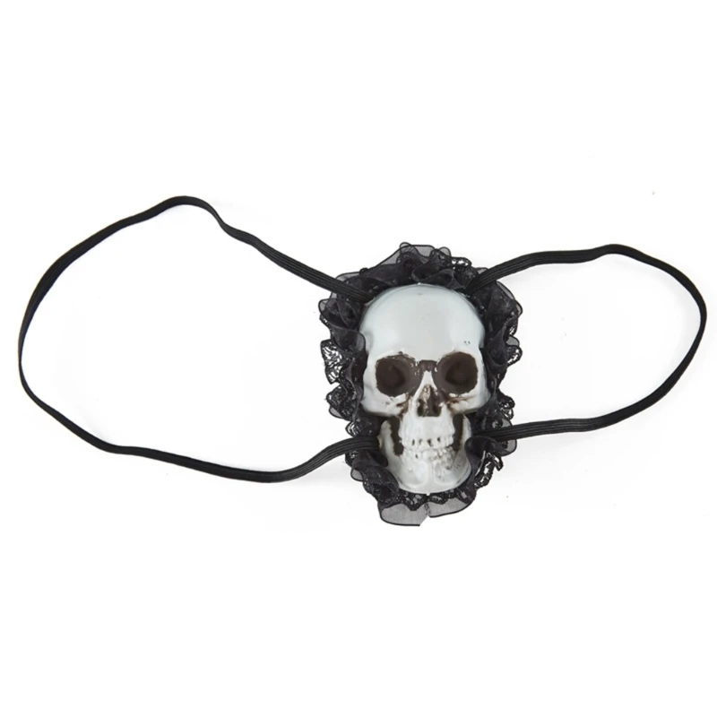 Eye-Patch Pirate Skull Punk Eyepatch Gothic Eyepatch Lace Eye Mask for Halloween Dropshipping smile