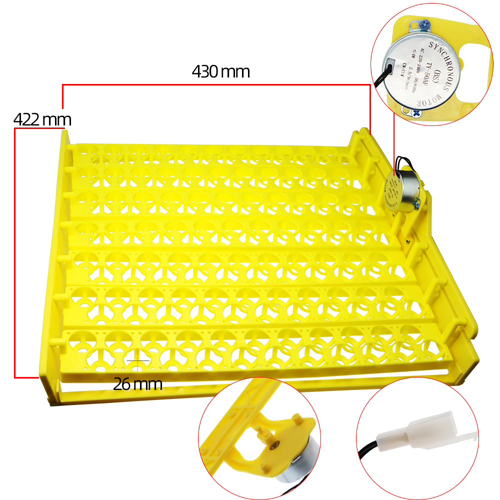 220V Automatic Egg Incubator Capacity 56/154 Duck Chicken Plastic Egg Tray Incubator Trays Hatching with Auto Turn Motor