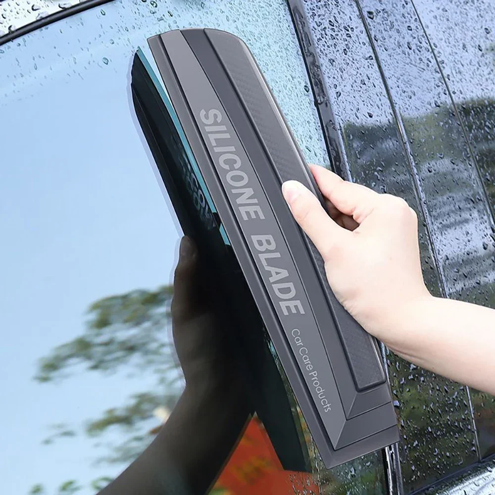 One-piece Molding Car Wash Silicone Wiper No 2025 Noise Clean Not Hurt The new Car Paint Soft Silicone Wiper Wrap Tool Car Accessories