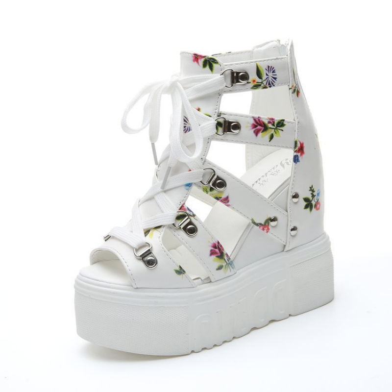 Wedge Platform Sandals for Women Open Toe 12cm Heel Stylish Summer Shoes Comfortable High Heel Sandals for Casual or Dressy Outfits