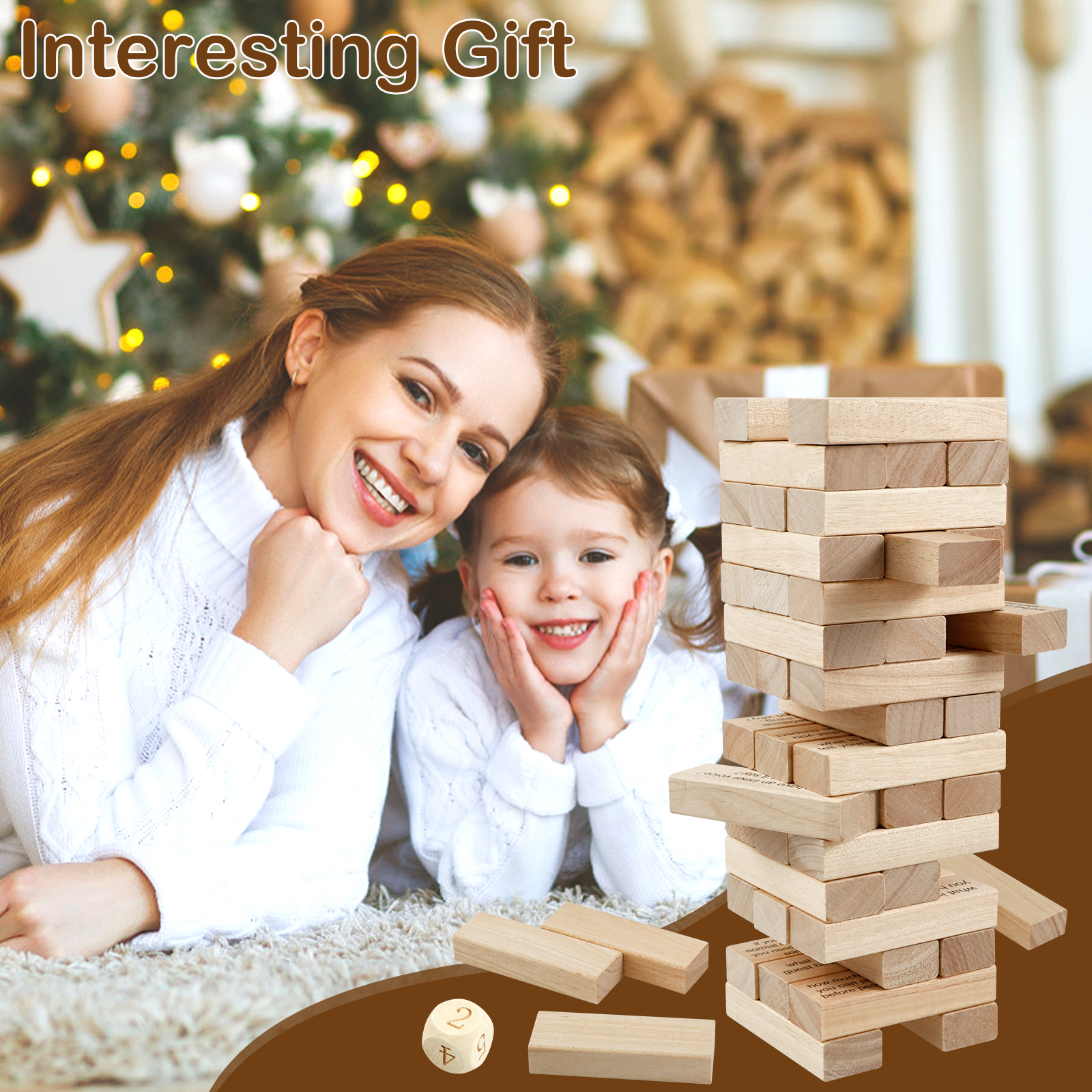 Questions Tumbling Tower Game Set Wooden Tower Stacking Blocks Game Funny Tumbling Tower Game Stacking Brick Blocks Icebreaker