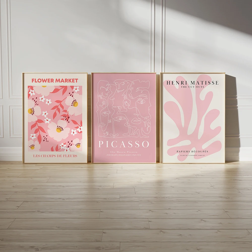 Posters Henri Matisse Picasso Prints Flower Market Wall Art Abstract Canvas Painting Nordic Picture For Living Room Home Decor smile