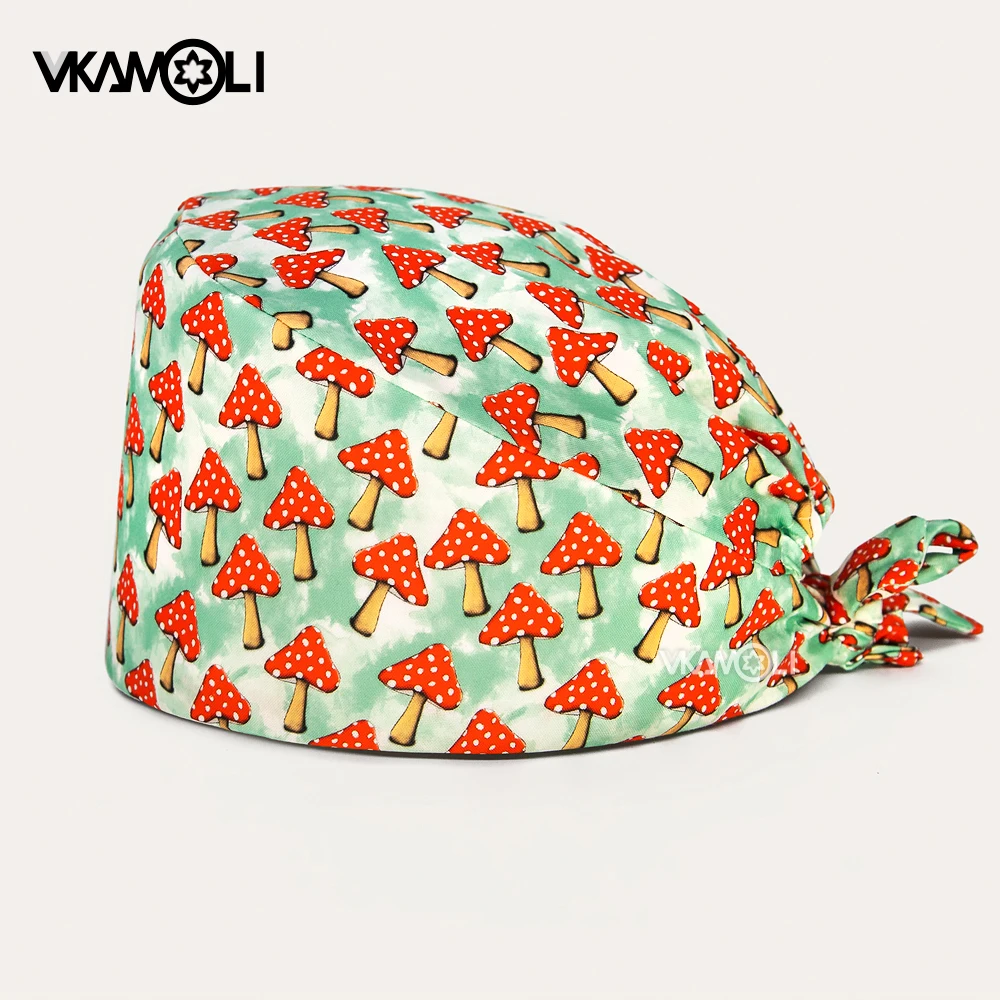 Surgical wholesale Green Medical Cap lady hat beauty work accessories surgery cap women and man operating room scrub cap smile