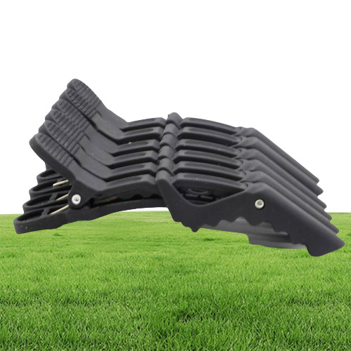 Frosted Black Carbon Hair Clip 6PcsLot Salon Cutting Hairdressing Crocodile Clip Sectioning Hair Alligator Clips For Hair Stylist
