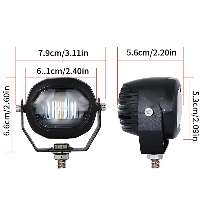 12V-80V Red 10W LED Forklift Light Blue Red Flood Beam Forktruck Red Danger Zone Forklift Truck Warning Lamp For linde hangcha