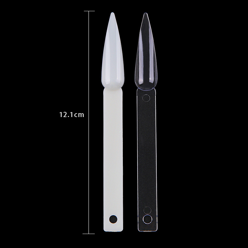 Tips False 40pcs Nail Gel Polish Practice Card Display Long Stiletto Sharp Showing Stick Chart Palette Buckle Ring Manicure Tool smile