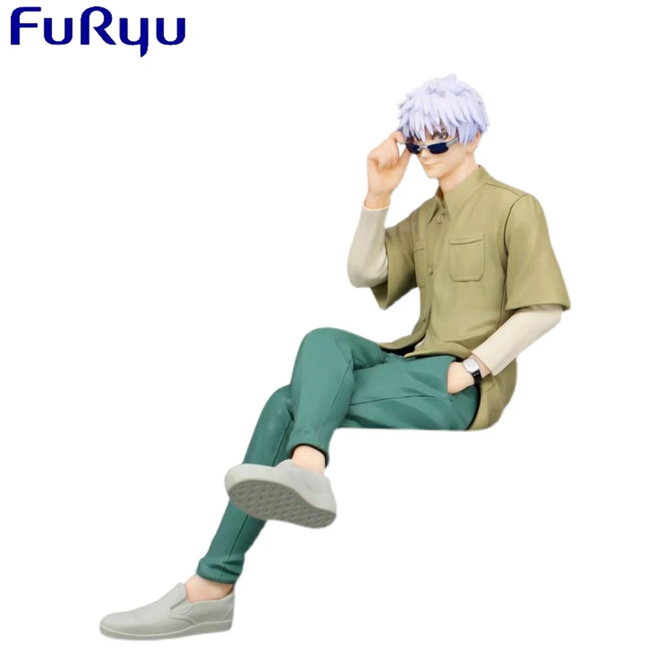 100% Original Genuine FuRyu Jujutsu Kaisen 10cm Gojo Satoru Noodle Stopper Figure For Boy Christmas Present