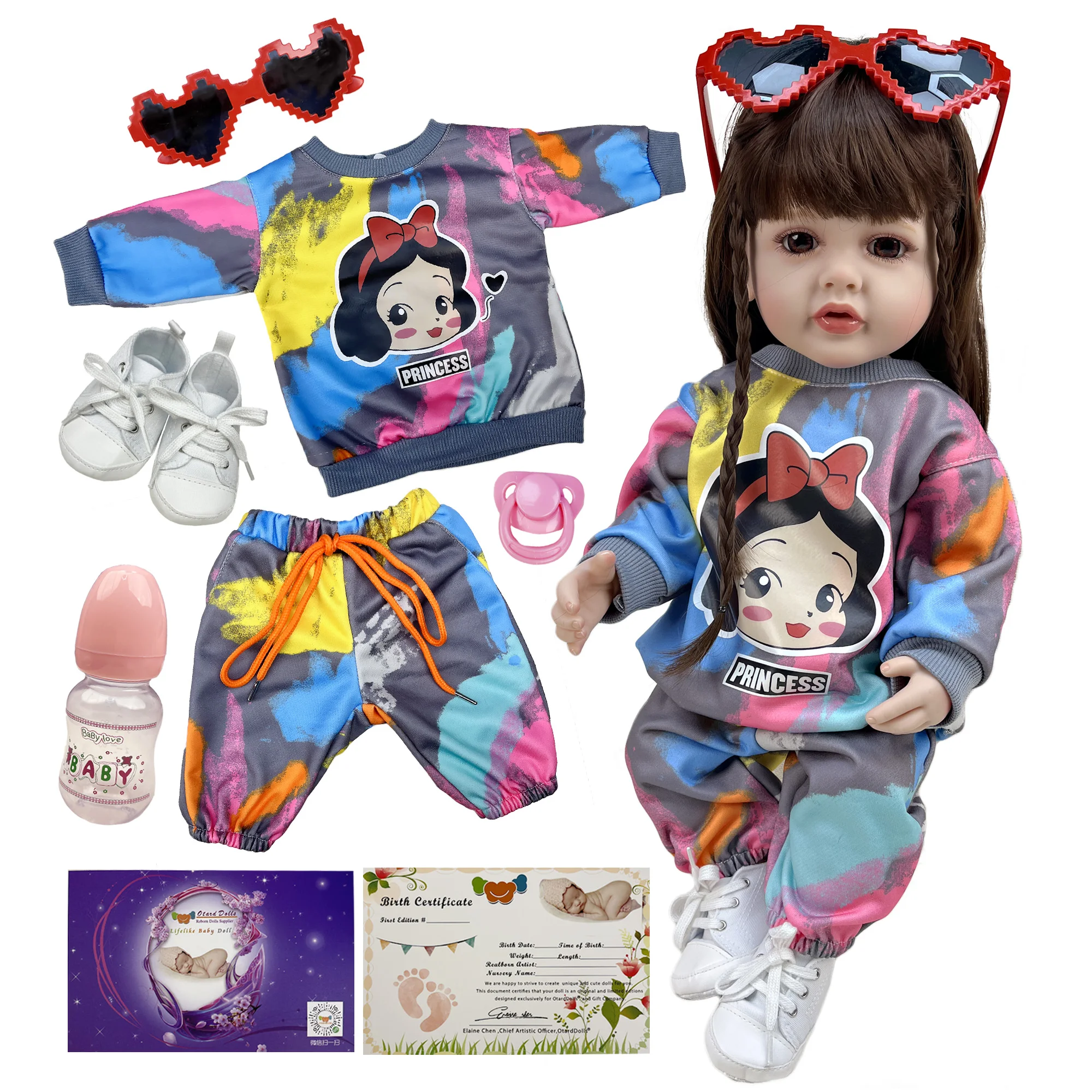 Cuddly Betty Full 55cm Body Soft Silicone Vinyl Bebe Reborn Girl 3D Paint Lifelike Real Reborn Toddler Dolls For Children's Toy smile
