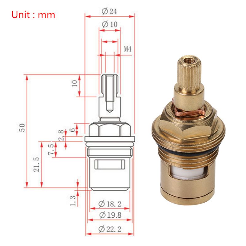 Faucet Ceramic Disc Cartridge Bath & Kitchen Faucet for Valve Cartridge Replacem