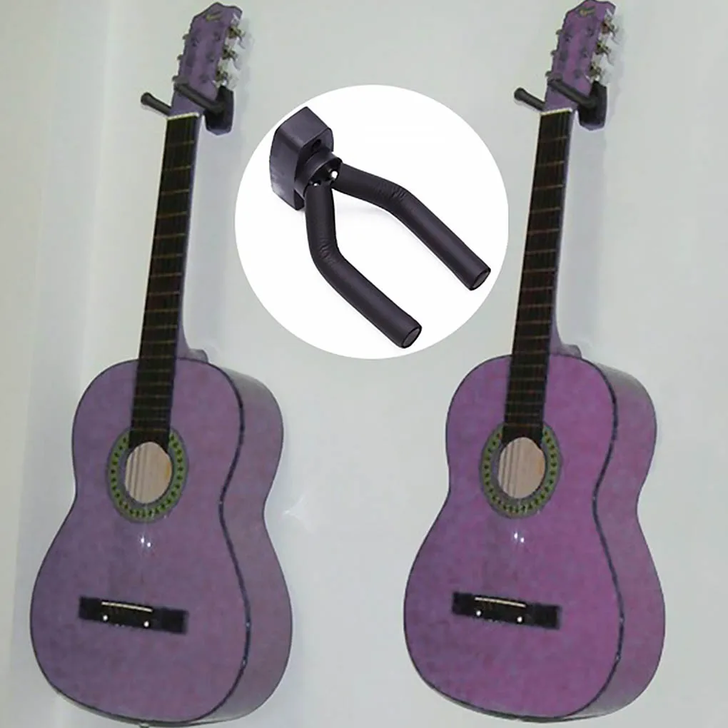 1 Pcs Wall Mount Guitar Hanger Hook Non-slip Holder Stand for Acoustic Guitar Ukulele Violin Bass Guitar Instrument Accessories