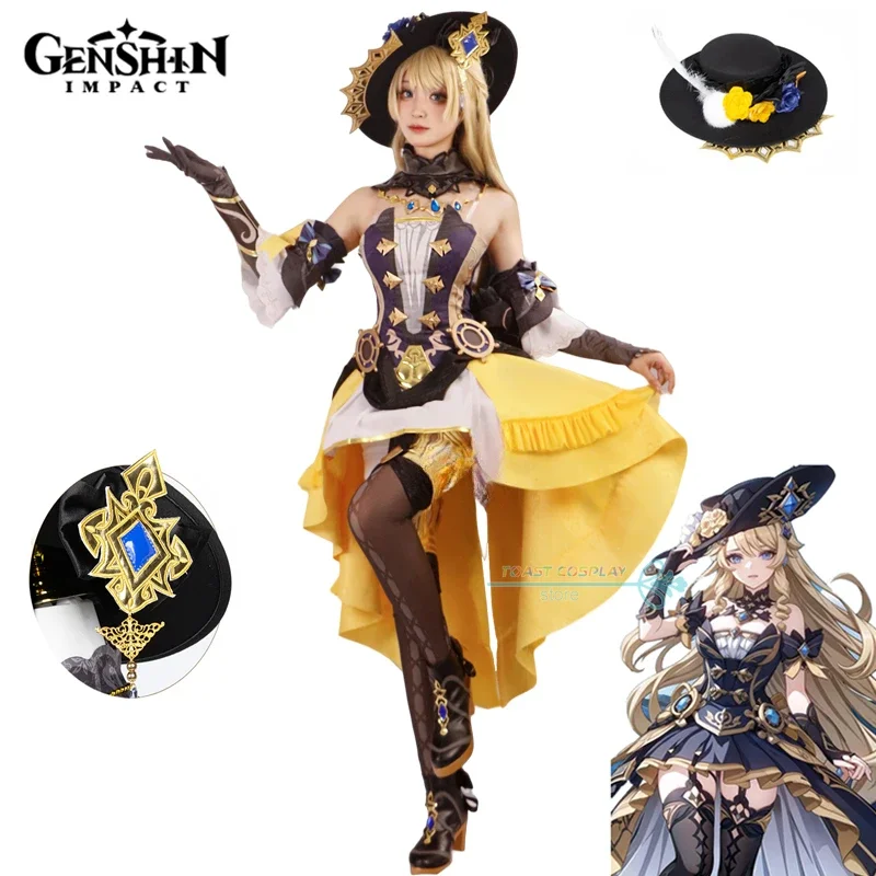 Navia Cosplay Game Genshinimpact Navia Cosplay Costume Anime Uniform Halloween Party Role Play Costume Full Set Cos