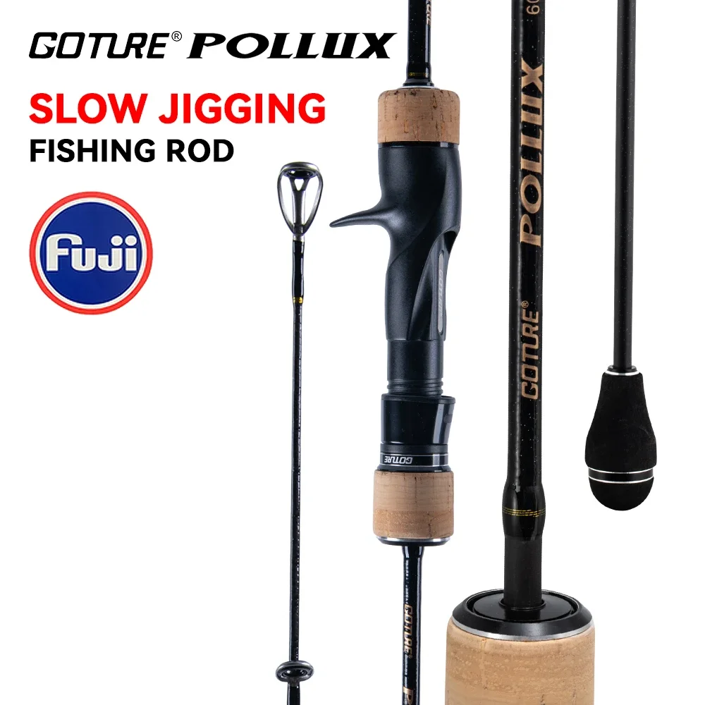 Goture Pollux Slow Jigging Rod 2 Sections Fuji Guide Ring 1.83M Super Strong Spinning Casting Rods ML/M/MH Power Sea Fishing Rod