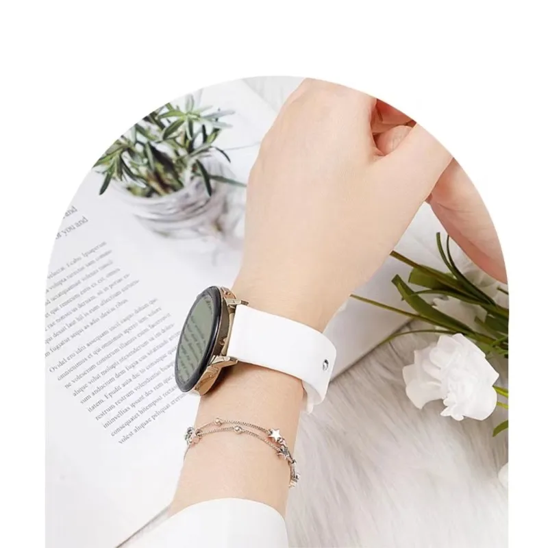 22mm 20mm Sport Band For Samsung Galaxy watch 6 4 5 pro Classic active 40 44 mm Silicone Bracelet Huawei Watch GT 2 3 Pro Strap