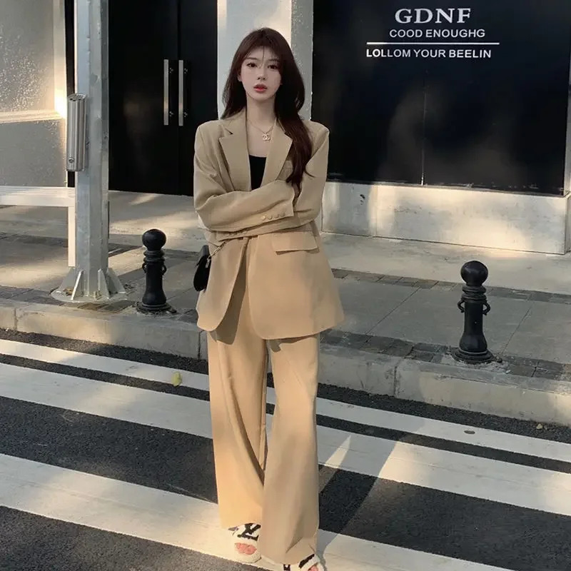 Blazer and Two Pieces Sets Pants for Woman Green Trousers Suits Outfits Baggy Womens 2 Pant Set Wholesale Free Delivery Tailor 240329