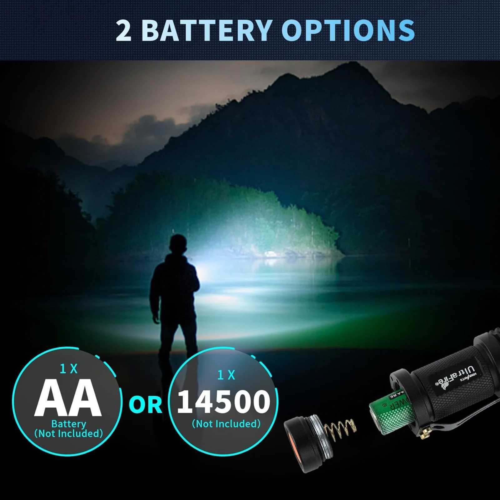 New Arrival TraFire SK68 EDC flashlight 1/3 Mode AA battery light Zoab 14500 flashlight kit mini flashlight charging light Z241109