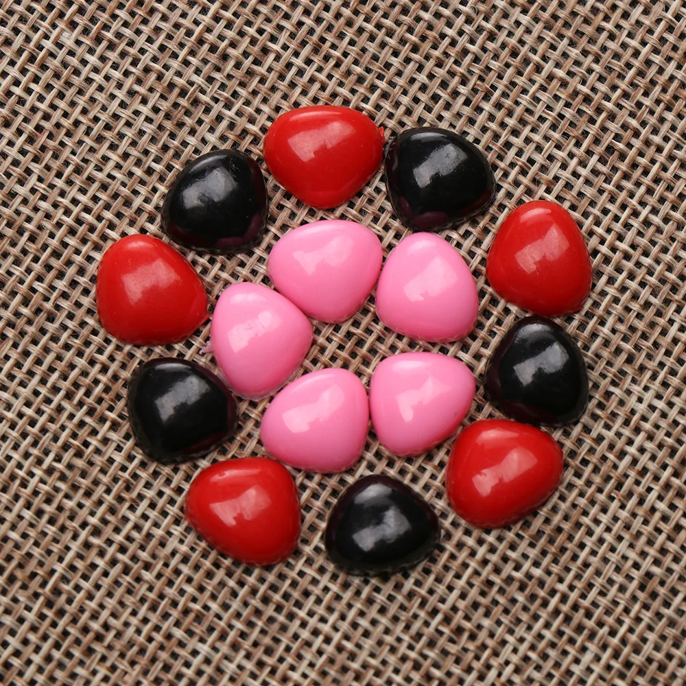 Doll ddmysmile Triangle 100Pcs Plastic Nose Bear Buttons Safety Parts DIY Tool Doll Noses Craft Dolls Accessories Toys Black Red Pink Smile