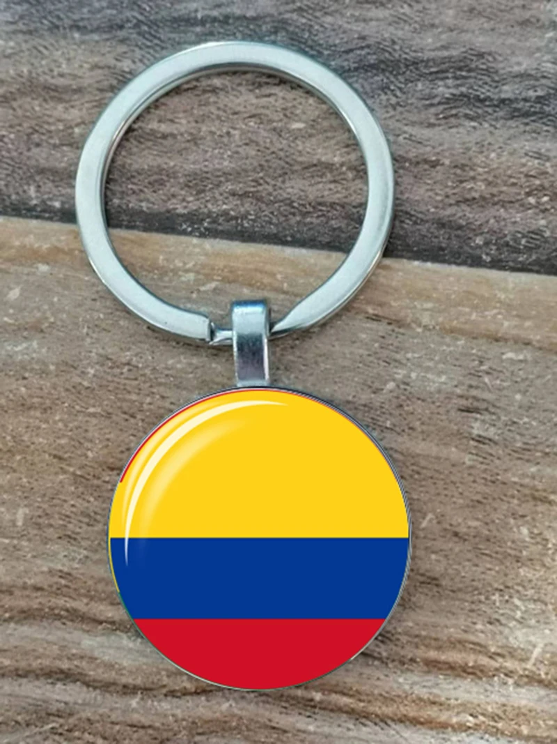 National South Flag American Keychain Brazil Chile Argentina Peru Colombia National Flag Metal Keychain Tourism National Souveni smile