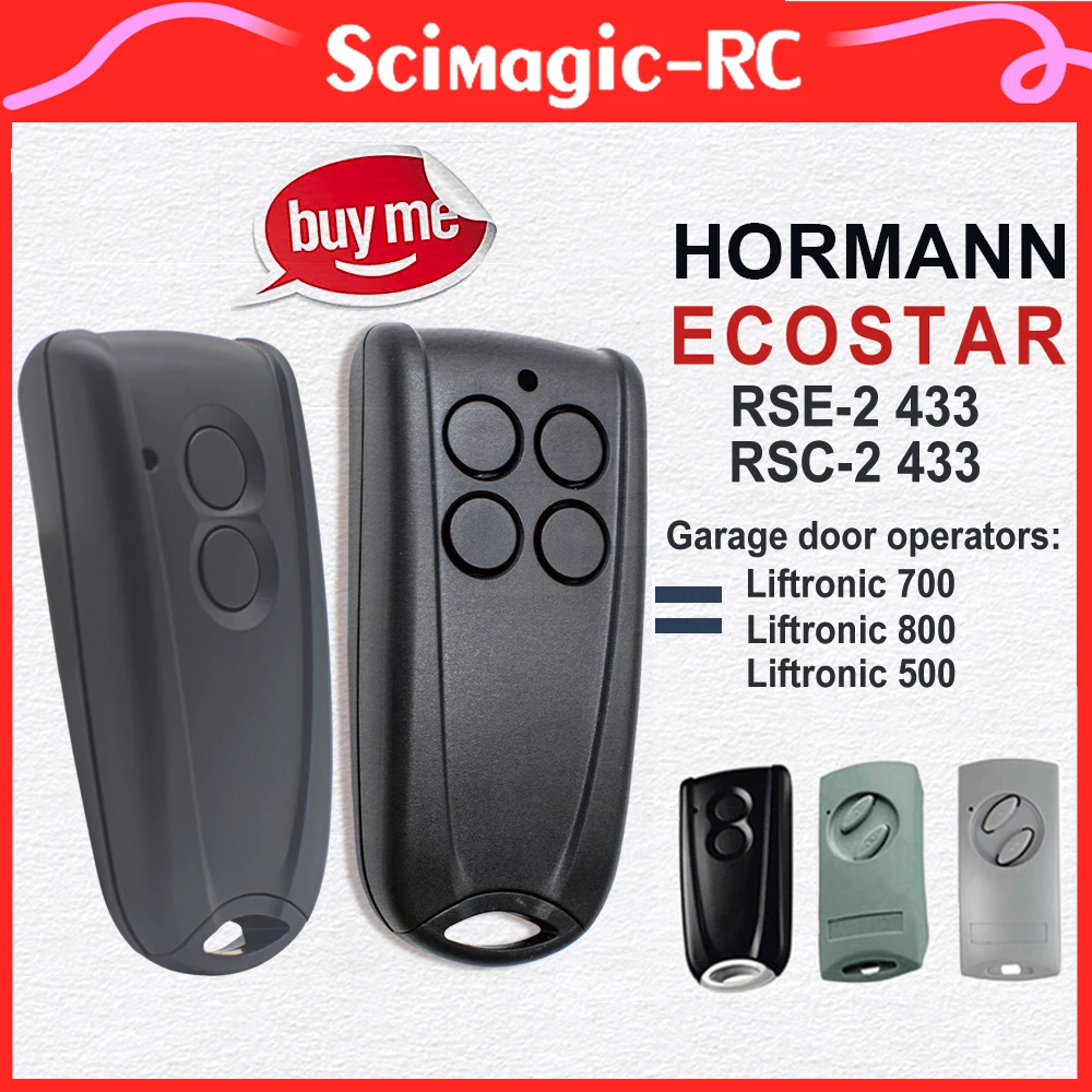 1-20 PCS ECOSTAR RSC2 2025 RSE2 433.92MHz Rolling Code Garage new Remote Control Duplicator Gate Opener Gate Control Command Transmitter