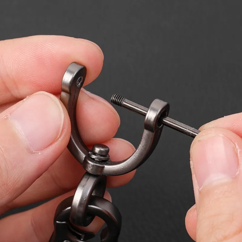 Keychain Simple Car Creative Strong Carabiner Shape Keyring Climbing Hook Key Aluminium Alloy Man ddmysmile Unisex Gift Auto Interior Smile