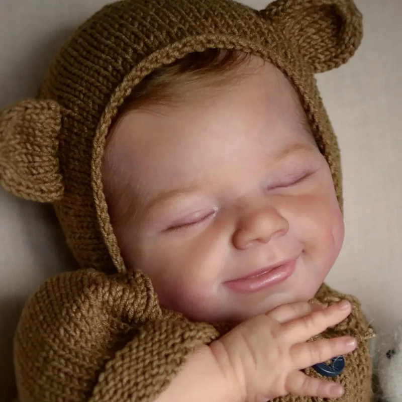 49cm Reborn Doll April Full Body Silicone new with Rooted Hair 2025 3D Skin Touch Soft Visible Veins High Quality Handmade Doll