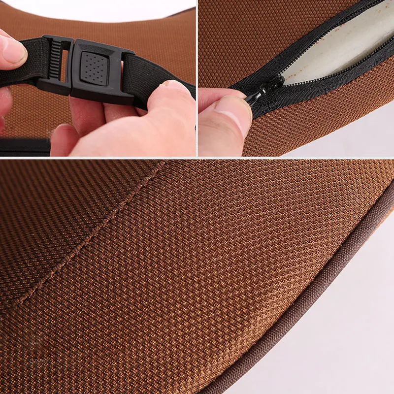 Neck Pillow Car Black PU Leather Auto Headrest Support Rest Pillows for Travelling Car Headrest Neck Support Accessories smile