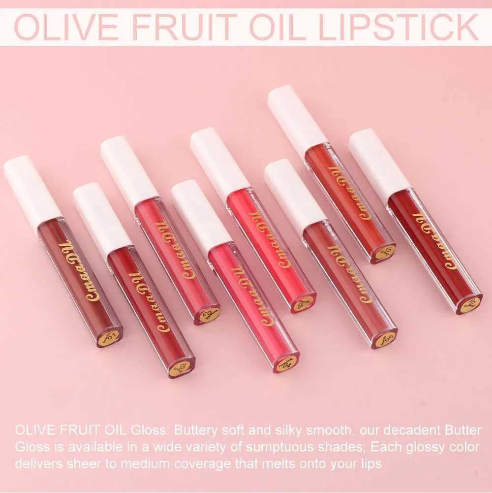 CmaaDu 8Color Lip Gloss Matte Creamy Cup Lipstick Satin Finish Makeup Liquid Lipgloss Lipstick Long Lasting Glossy Lip CosmeticXJ250312