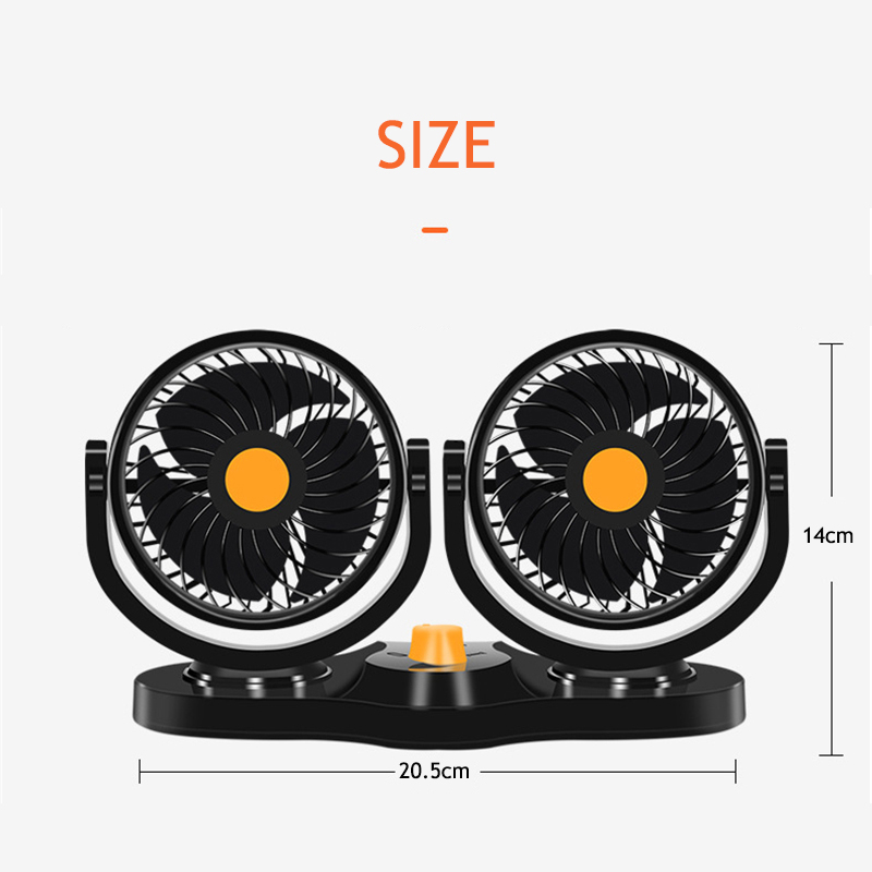 12V/24V Mini Electric Car Fan Low Noise Car Air Conditioner 360 Degree Rotating Cooling Fan in the car Cooler ventilador Summer